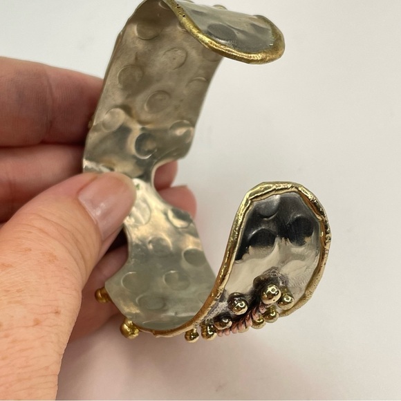 BRUTALIST Mixed Metal Cuff Bracelet - Picture 15 of 16